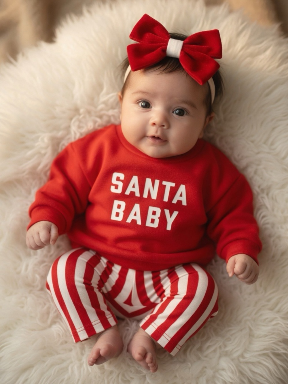 Cat & Jack Red 'Santa Baby' Holiday Matching Set